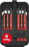 Фото #3 товара Wiha 43160 electricSchlitz, Phillips, Pozidriv 6-Piece in slimBit Box Bit Set Red