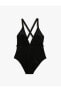 3Sak20016Bm Siyah 999 Kadın Elastan Swimwear Mayo