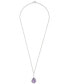 ფოტო #4 პროდუქტის Multi-Gemstone Teardrop 18" Pendant Necklace (1 ct. t.w.) in Sterling Silver