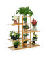 Фото #1 товара Bamboo Plant Stand 5 tier 10 Potted Plant Shelf Display Holder
