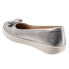 Trotters Avery T2202-044 Womens Silver Narrow Leather Ballet Flats Shoes 10