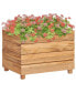 Raised Bed 19.7"x15.7"x15" Recycled Teak Wood and Steel