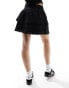 Фото #2 товара Cotton On mini boho tiered skirt with lace trim in black