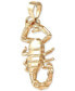 Polished Scorpion Pendant in 10k Gold
