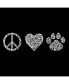 Big Girl's Word Art T-shirt - Peace Love Cats