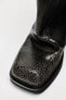 Фото #10 товара Кожаные ботинки с гетрами и пряжками ZARA