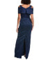 Teri Jon By Rickie Freeman Jacquard Column Gown Women's