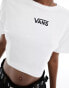 Vans flying V logo cropped t-shirt in white