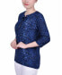 ფოტო #5 პროდუქტის Petite 3/4 Sleeve Grommet Top