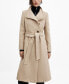 ფოტო #1 პროდუქტის Women's Belted Woolen Coat