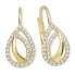 Fashion earrings made of yellow gold with crystals 745 239 001 00828 0000000