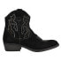 Фото #1 товара Dingo Daisy Mae Embroidery Zippered Cowboy Booties Womens Black Casual Boots DI8