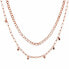 Bronze double necklace with zircons Storie RZC022