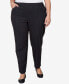 ფოტო #1 პროდუქტის Plus Size World Traveler Slim Fit Pinstripe Short Length Pants