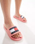 Фото #1 товара Tommy Jeans flag sliders in pink