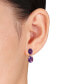 ფოტო #4 პროდუქტის Garnet (10 ct.t.w.) Dangle Earrings in Gold over Sterling Silver