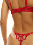 Bluebella Valentines Catalina delicate floral lace tanga thong in red