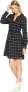 Фото #3 товара Mod-O-Doc 256283 Womens Long Sleeve Flannel Plaid Dress Black Size Medium
