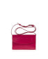 Women's Leather Runthrough Mini Bag (Dark Pink)