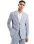 Selected Homme linen mix suit jacket in blue Синий, 54 - Chest 44 - фото #1