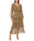 ფოტო #1 პროდუქტის Women's Floral-Print Smocked-Waist Tiered Dress