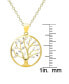 ფოტო #3 პროდუქტის Diamond Accent Gold-plated Tree of Life Pendant Necklace