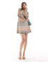 Фото #4 товара French Connection knitted shift mini dress in zig zag print