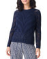 Фото #1 товара Nic+Zoe Placed Pointelle Sweater Women's