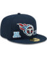 Фото #3 товара Men's Navy Tennessee Titans Identity 59FIFTY Fitted Hat