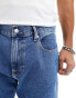 Фото #4 товара Calvin Klein Jeans authentic straight jeans in mid wash