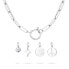 Distinctive steel necklace with pendants TJ-0420-N-40