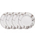 Фото #1 товара Raptures Platinum Set of 4 Bread Butter and Appetizer Plates, Service For 4
