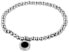 Steel ball bracelet with double-sided pendant
