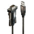 Lindy USB Seriell Converter Lite - Grey - Transparent - 1.5 m - USB Type-A - DB-9 - Male - Male