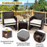 Фото #6 товара 5er Set Rattan Set Gartenmöbel