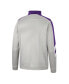 Men's Gray, Purple Kansas State Wildcats Bushwood Fleece Quarter-Zip Jacket