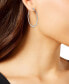 ფოტო #2 პროდუქტის Polished Geometric Medium Hoop Earrings in Sterling Silver, 1-5/8", Created for Macy's