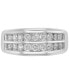 Men's Diamond Double Row Ring (1 ct. t.w.) in 10k White Gold and 10k Yellow Gold