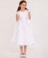 ფოტო #9 პროდუქტის Big Girls Flower Applique Communion Dress