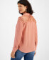 Фото #2 товара Women's Lace-Top Button-Up Shirt, Created for Macy's