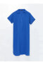 Фото #4 товара LCWAIKIKI Classic Gömlek Yaka Düz Kısa Kollu Kadın Elbise