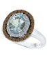 Фото #1 товара Chocolatier® Aquamarine (1-3/8 ct. t.w.) and Diamond (1/2 ct. t.w.) Ring in 14k White Gold