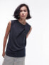 Topshop super soft cupro twist tank top in slate