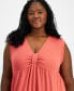 ფოტო #4 პროდუქტის Plus Size Solid Tiered Sleeveless Midi Dress