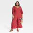 Фото #2 товара Women's Plus Size Puff 3/4 Sleeve Jumpsuit - Knox Rose Red Dot 1X