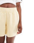 adidas Originals essentials jersey shorts in pale yellow