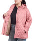 Women's Plus Size Quilted Hooded Anorak Coat