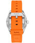 ფოტო #2 პროდუქტის Men's Maritime Three-Hand Orange Silicone Watch 42mm