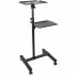 Фото #1 товара StarTech.com Mobile Projector and Laptop Stand/Cart - Heavy Duty Portable Projector Stand (2 Shelves - hold 22lb/10kg each) - Height Adjustable Rolling Presentation Cart w/Lockable Wheels - Multimedia stand - Black - Steel - Projector - 10 kg - 2 shelves