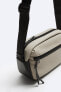 Rubberised crossbody bag